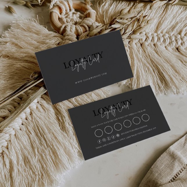 Loyalty Card Template, Black & White (Loyalty Card Template, Black & White)