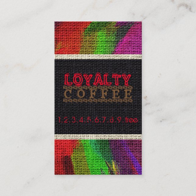 Loyalty Coffee Punch Burlap Look #12 Card (Front)