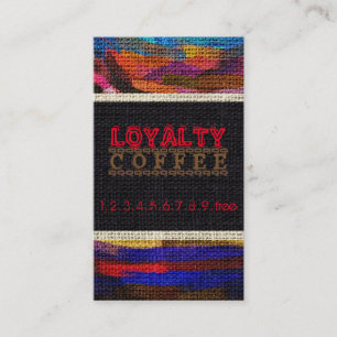 Loyalty Coffee Punch Burlap Look #16 Card