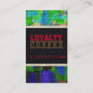 Loyalty Coffee Punch Burlap Look #17 Card