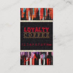 Loyalty Coffee Punch Burlap Look #18 Card