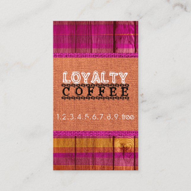 Loyalty Coffee Punch Burlap Look #24 (Front)