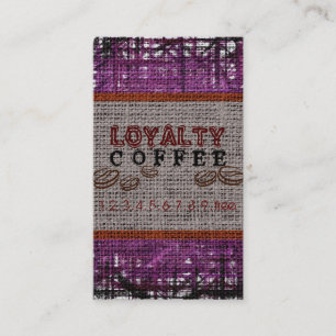 Loyalty Coffee Punch Burlap Look #8 Card