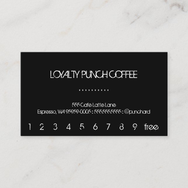 Loyalty Coffee Punch-Card (Front)