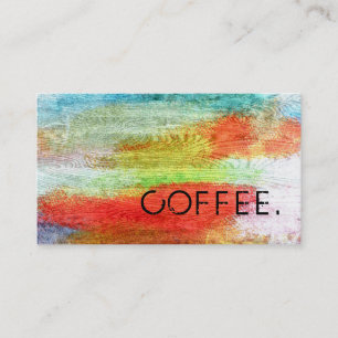 Loyalty Coffee Punch Colourful Modern Wood Look #1 Card