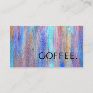 Loyalty Coffee Punch Colourful Modern Wood Look #1 Card