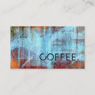 Loyalty Coffee Punch Colourful Modern Wood Look Card