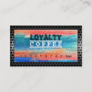 Loyalty Coffee Punch Colourful Wood #8 Card