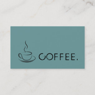 Loyalty Coffee Punch Desaturated Cyan Background Card