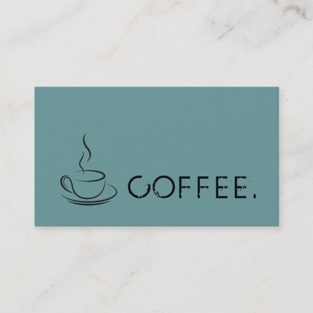 Loyalty Coffee Punch Desaturated Cyan Background Card (Front)
