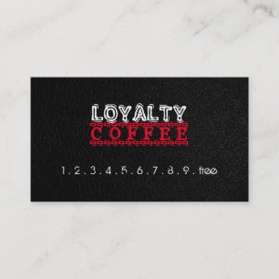 Loyalty Coffee Punch Leather Look Card
