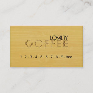 Loyalty Coffee Punch Modern Gold Wood Card