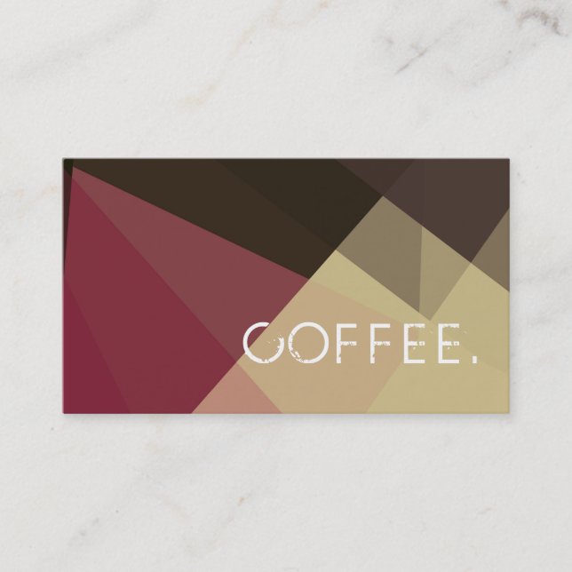 Loyalty Coffee Punch Modern Mosaic Pattern #2 Card (Front)