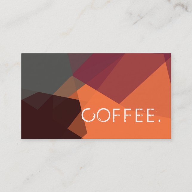 Loyalty Coffee Punch Modern Mosaic Pattern #5 Card (Front)