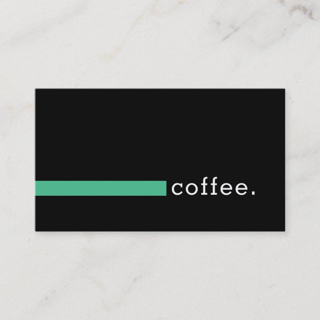 Loyalty Coffee Punch Modern Ocean Green Card (Front)