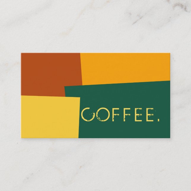 Loyalty Coffee Punch Modern Retro Colour #10 Card (Front)