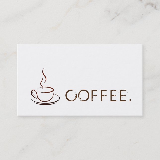 Loyalty Coffee Punch Modern White Background Card (Front)
