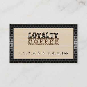 Loyalty Coffee Punch Modern Wood #2 Card