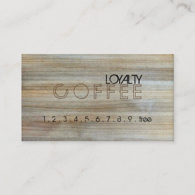Loyalty Coffee Punch Modern Wood #2 Card (Front)