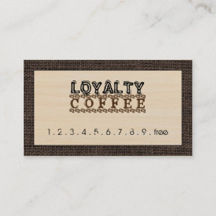 Loyalty Coffee Punch Modern Wood #3 Card
