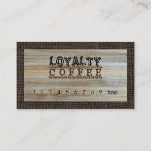 Loyalty Coffee Punch Modern Wood #4 Card