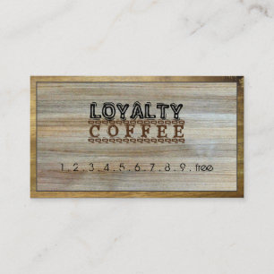 Loyalty Coffee Punch Modern Wood #5 Card
