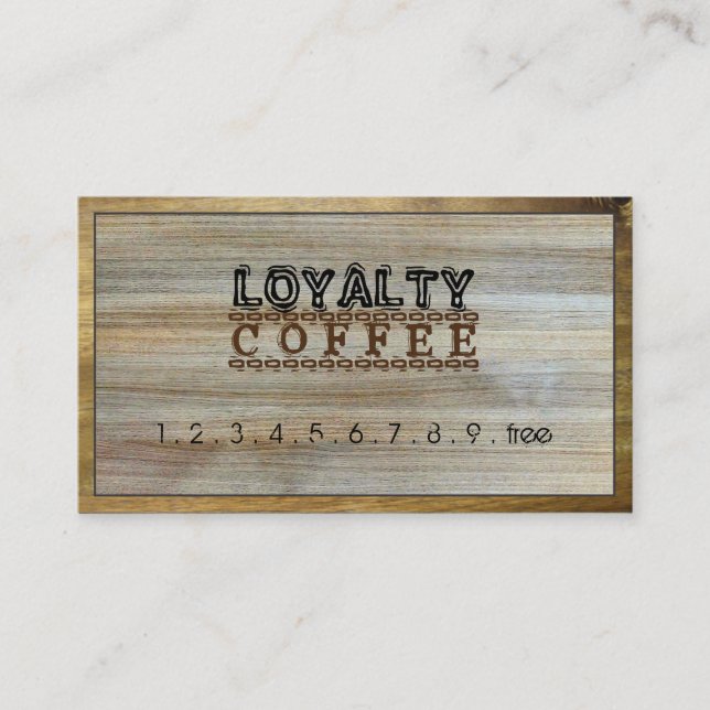 Loyalty Coffee Punch Modern Wood #5 Card (Front)