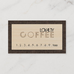 Loyalty Coffee Punch Modern Wood #6 Card
