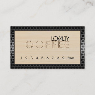 Loyalty Coffee Punch Modern Wood #7 Card