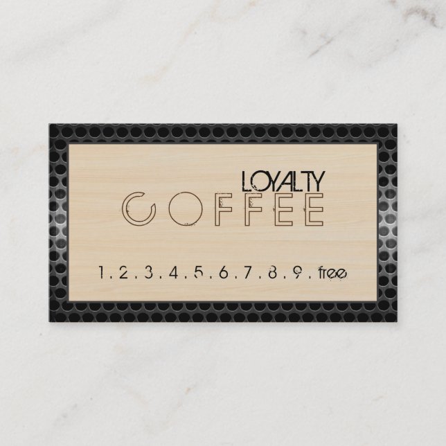 Loyalty Coffee Punch Modern Wood #7 Card (Front)