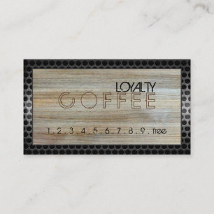 Loyalty Coffee Punch Modern Wood #8 Card