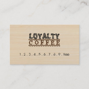 Loyalty Coffee Punch Modern Wood Card