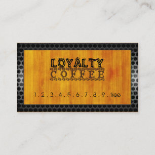 Loyalty Coffee Punch Modern Wood Grain #2 Card