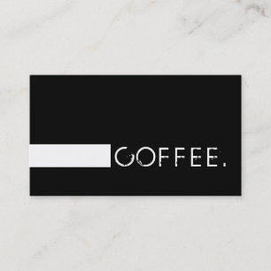 Loyalty Coffee Punch Plain Black Modern White Card