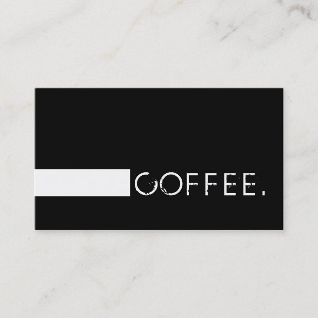 Loyalty Coffee Punch Plain Black Modern White Card (Front)