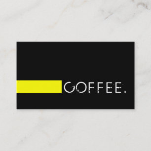 Loyalty Coffee Punch Plain Black Modern Yellow Card
