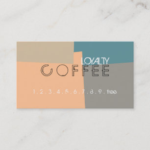 Loyalty Coffee Punch Retro Colour Pattern #11 Card
