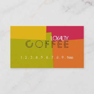 Loyalty Coffee Punch Retro Colour Pattern #12 Card