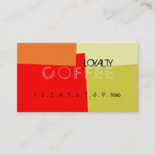 Loyalty Coffee Punch Retro Colour Pattern #13 Card