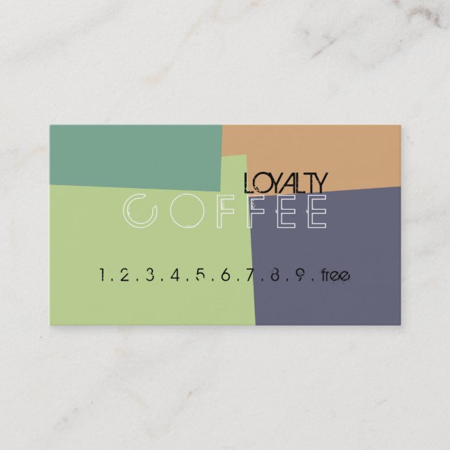 Loyalty Coffee Punch Retro Colour Pattern #14 Card (Front)