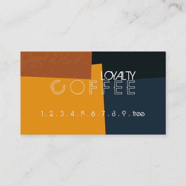 Loyalty Coffee Punch Retro Colour Pattern #19 Card (Front)
