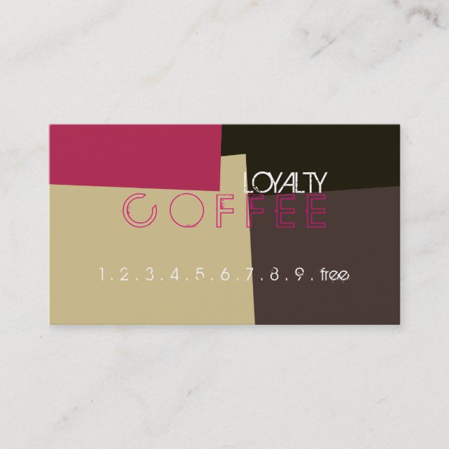 Loyalty Coffee Punch Retro Colour Pattern #2 Card (Front)