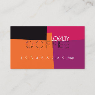 Loyalty Coffee Punch Retro Colour Pattern #9 Card