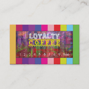 Loyalty Coffee Punch Retro Colour Wood #15 Card