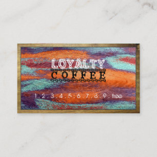 Loyalty Coffee Punch Retro Colour Wood #2 Card