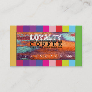 Loyalty Coffee Punch Retro Colour Wood #4 Card