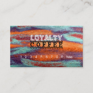Loyalty Coffee Punch Retro Colour Wood #5 Card