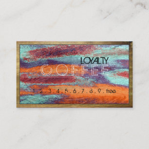 Loyalty Coffee Punch Retro Colour Wood #6 Card