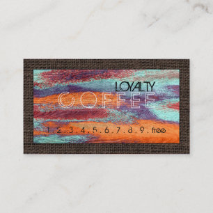 Loyalty Coffee Punch Retro Colour Wood #7 Card