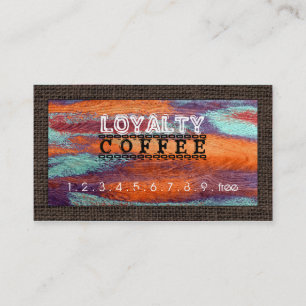 Loyalty Coffee Punch Retro Colour Wood Card